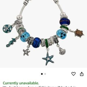 DianaL Boutique Sea Turtle Starfish Seahorse Sand Dollar Charm Bracelet